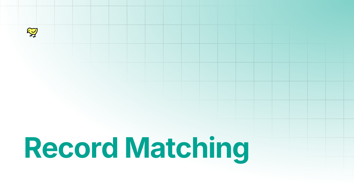 Record Matching | Scratch
